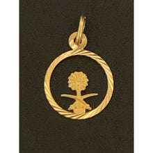 Load image into Gallery viewer, 18K Gold Pendant Swords Round Circle 1.37 grams - Rafant