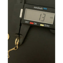 Load image into Gallery viewer, 18K Saudi Gold Necklace Chain 15.75" w/ Circle Round Pendant Hoops Earrings Set - Rafant