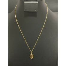 Load image into Gallery viewer, 18K Saudi Gold Necklace Chain 17.75" with Mother Mary Pendant - Rafant
