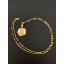 Load image into Gallery viewer, 18K Gold Necklace Chain 17.75 inches with Jesus Christ Pendant 2.35 grams - Rafant
