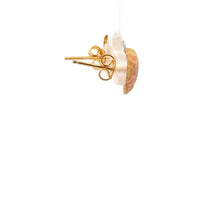 Load image into Gallery viewer, 18K Gold Earrings Stud Heart Tricolor 1.46 grams - Rafant
