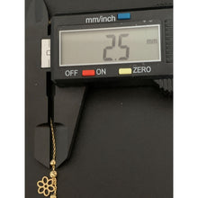 Load image into Gallery viewer, 18K Gold Bracelet 7 inches plus 1" Flower Charms Cubic Zirconia 1.98 grams - Rafant