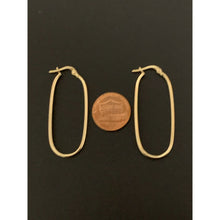 Load image into Gallery viewer, 18K Gold Earrings Hoops Oval 1.49 grams - Rafant