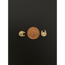 Load image into Gallery viewer, 18K Gold Earrings Stud Horseshoe 1.23 grams - Rafant