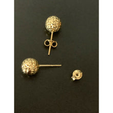 Load image into Gallery viewer, 18K Saudi Gold Stud Ball  Earrings - Rafant