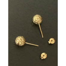 Load image into Gallery viewer, 18K Saudi Gold Stud Ball  Earrings - Rafant