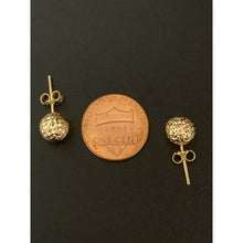 Load image into Gallery viewer, 18K Saudi Gold Stud Ball  Earrings - Rafant
