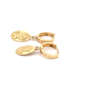 Load image into Gallery viewer, 18K Yellow Gold Earrings Huggie Dangle Woman Lady 2.02 grams - Rafant