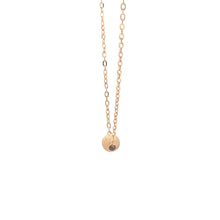 Load image into Gallery viewer, 18K Gold Necklace Chain Cable 17.50 inches Tiny Ball Pendant - Rafant