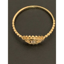 Load image into Gallery viewer, 18K Gold Ring Evil Eye Cubic Zirconia 1.14 grams Size 6 - Rafant