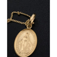 Load image into Gallery viewer, 18K Gold Necklace Chain 17.50 inches with Mother Mary Pendant 1.66 grams - Rafant