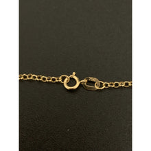 Load image into Gallery viewer, 18K Gold Necklace  Rolo Chain 17.50 inches with Mother Mary Round Pendant 2.35 grams - Rafant