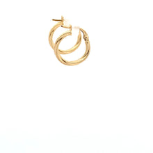 Load image into Gallery viewer, 18K Yellow Gold Earrings Hoops Tiny 0.87 grams - Rafant