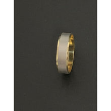 Load image into Gallery viewer, 18K Gold Ring Wedding Band Two Tone Yellow White 2.62 grams S6.5 - Rafant