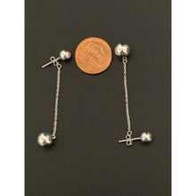 Load image into Gallery viewer, 18K Gold Earrings Dangling Balls White Gold 2.16 grams - Rafant