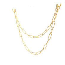 Load image into Gallery viewer, 18K Yellow Gold Necklace Chain Paperclip Small Link Size 15.75 inches 1.38 grams - Rafant