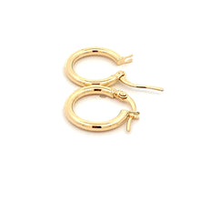 Load image into Gallery viewer, 18K Gold Earrings Hoops Small Polished Plain - Rafant