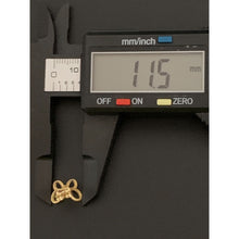 Load image into Gallery viewer, 18K Gold Earrings Stud Butterfly Two Tone White Yellow Gold 1.59 grams Small - Rafant