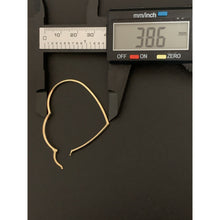 Load image into Gallery viewer, 18K Gold Earrings Hoops Loops Heart 3.49 grams - Rafant