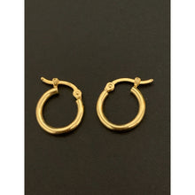 Load image into Gallery viewer, 18K Gold Earrings Hoops Loops Small 0.91 grams - Rafant