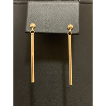 Load image into Gallery viewer, 18K Gold Earrings Posts Bars 1.05 grams - Rafant