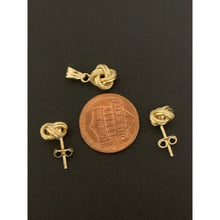 Load image into Gallery viewer, 18K Gold Pendant Earrings Sets Knot 1.76 grams Small - Rafant