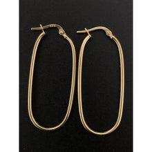 Load image into Gallery viewer, 18K Gold Earrings Hoops Oval 1.49 grams - Rafant