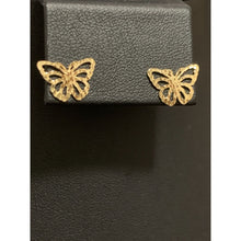 Load image into Gallery viewer, 18K Gold Earrings Pendant Butterfly 1.91 grams - Rafant