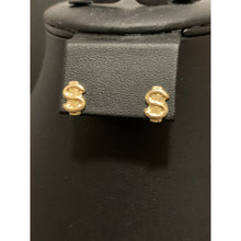 Load image into Gallery viewer, 18K Gold Earrings Stud Dollar Signs 1.46 grams - Rafant