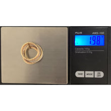 Load image into Gallery viewer, 18K Gold Ring Seven Days Tricolor Yellow White Rose 1.98 grams Size 5.75 - Rafant