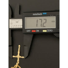 Load image into Gallery viewer, 18K Gold Necklace Chain 18 inches Cross Pendant 2.48 grams - Rafant