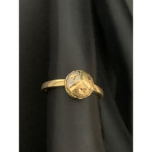 Load image into Gallery viewer, 18K Gold Ring Half Ball White Yellow Gold 1.71 grams Size 5 - Rafant