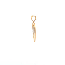 Load image into Gallery viewer, 18K Gold Pendant Heart Beat White Yellow Gold 1.13 grams - Rafant