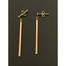 Load image into Gallery viewer, 18K Gold Earrings Bar Post Dangling 1 gram - Rafant