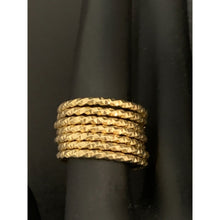 Load image into Gallery viewer, 18K Gold Ring Seven Days 2.17 grams Size 5.75 - Rafant