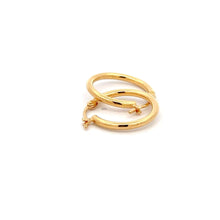 Load image into Gallery viewer, 18K Gold Earrings Hoops Polished Small 1.09 grams - Rafant