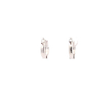 Load image into Gallery viewer, 18K White Gold Earrings Very Small Tiny Hoops Huggies 1.12 grams - Rafant
