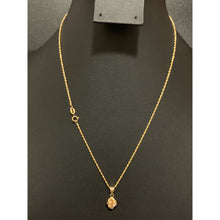 Load image into Gallery viewer, 18K Gold Necklace Chain 18 inches Twisted Knot Pendant 1.46 grams - Rafant