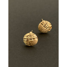 Load image into Gallery viewer, 18K Gold Earrings Stud Round Circle 0.77 grams - Rafant