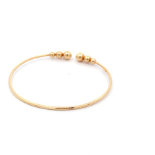 Load image into Gallery viewer, 18K Yellow Gold Bracelet Bangle Flexible Cuff Balls Size 6.25 inches - Rafant