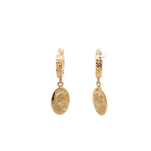 Load image into Gallery viewer, 18K Yellow Gold Earrings Huggie Dangle Woman Lady 2.02 grams - Rafant