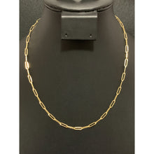 Load image into Gallery viewer, 18K Gold Necklace Paperclips Link 18 inches 3.22grams - Rafant