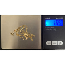 Load image into Gallery viewer, 18K Gold Necklace Chain 16 inches Heart Pendant with Earrings Sets 1.65 grams - Rafant