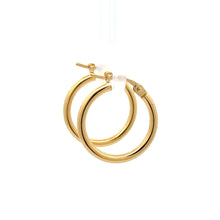 Load image into Gallery viewer, 18K Gold Earrings Hoops Small Polished 1.11 grams - Rafant