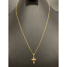Load image into Gallery viewer, 18K Gold Necklace Chain 20 inches with Cross Pendant 1.73grams - Rafant