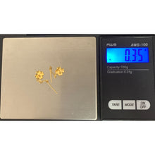 Load image into Gallery viewer, 18K Gold Earrings Threader Flower Tiny 0.35 grams - Rafant