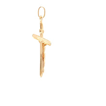 Load image into Gallery viewer, 18K Yellow Gold Pendant Cross Jesus Christ Religious 1.32 grams - Rafant