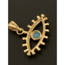 Load image into Gallery viewer, 18K Gold Pendant Evil Eye Turquoise 0.65 grams - Rafant