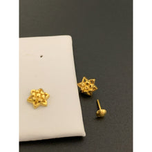 Load image into Gallery viewer, 18K Gold Stud Earrings Screw Type Star 0.41 grams - Rafant