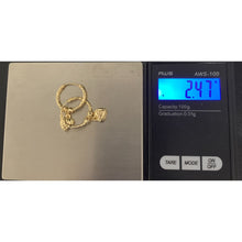 Load image into Gallery viewer, 18K Gold Earrings Hoops Heart 2.47 grams - Rafant